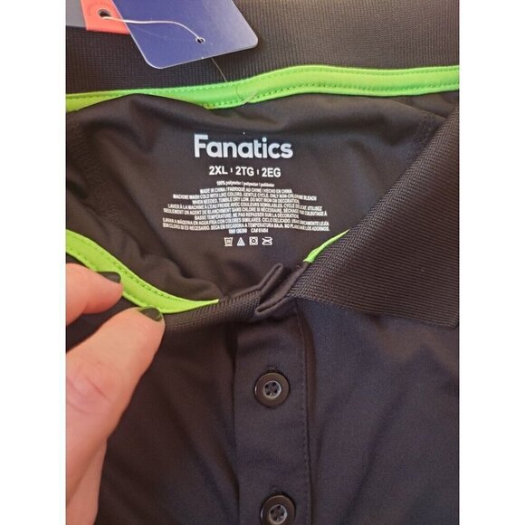 Fanatics Seattle Sounders FC Mens Polo Size 2XL Breathable MLS Soccer W/Scarf - Picture 5 of 9